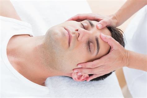 Man Receiving Head Massage Stock Image Image Of Health 54759547