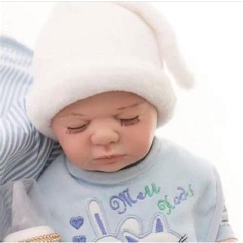 bebê reborn menino h b olhos fechado membros silicone extra