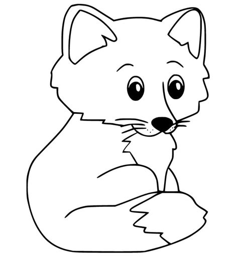 Cute Big Eyed Fox Coloring Page Free Printable Coloring Pages For Kids