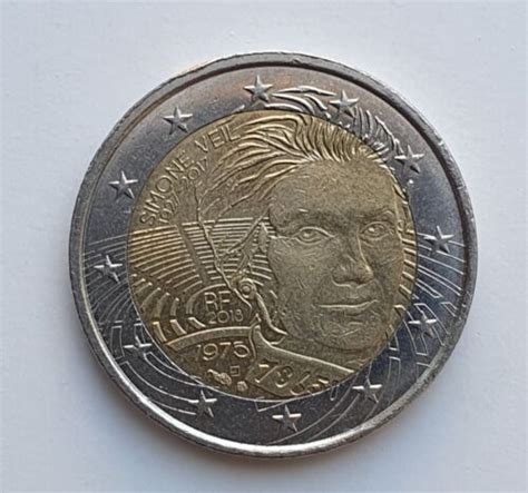 Pièce Rare De 2 Euros Simone Veil 1975 1927 2017 Ebay