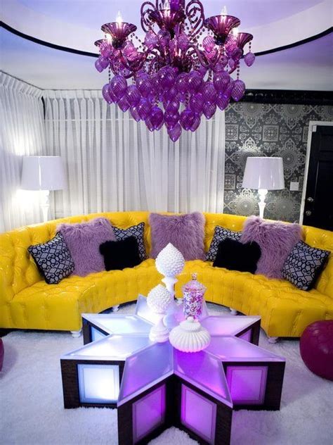 Pin By Lacey Marie On Glamorous Rooms Purple Living Room Purple