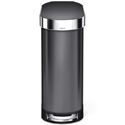 We have just the thing ✨. simplehuman 12 Gal. Slim Step Trash Can in Black Stainless ...