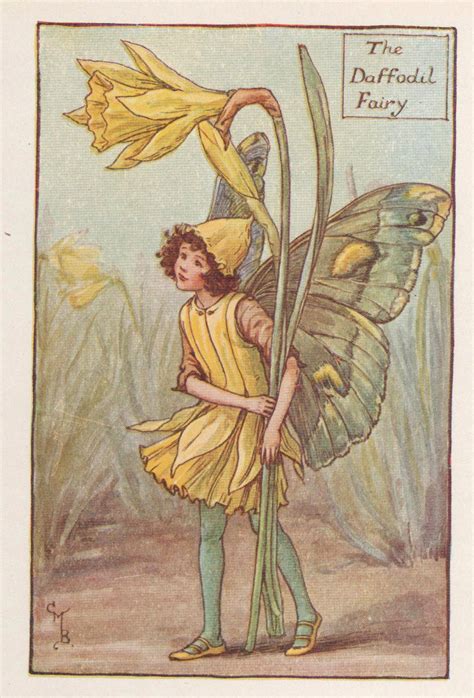 Flower Fairies The Daffodil Fairy Vintage Print C1930 By Etsy Denmark