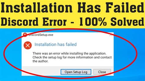 How To Fix Discordsetupexe Installation Has Failed Error Windows 108