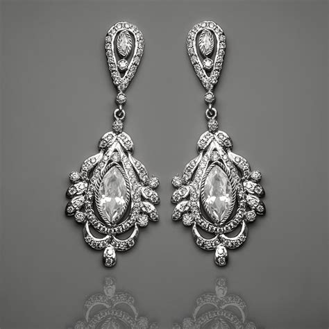 Chandelier Earrings Vintage Earrings Crystal By Tejanijewelry