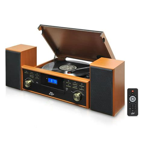 Pyle Home Vintage Retro Classic Style Bt Turntable Speaker System With
