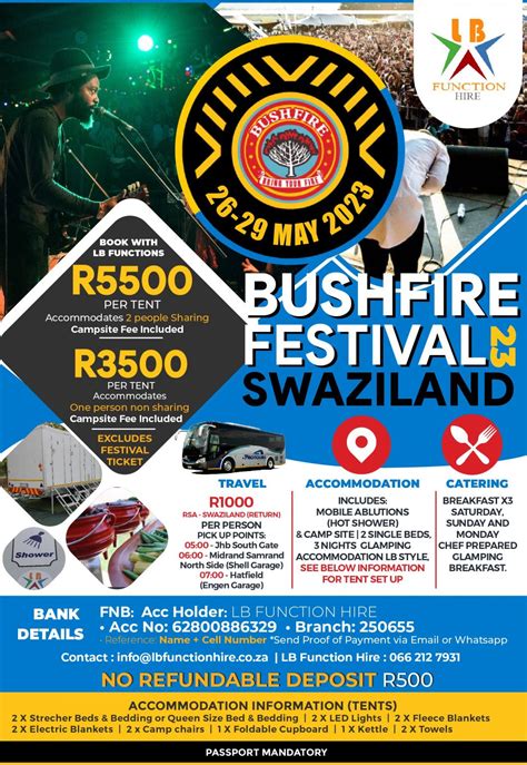 Bring Your Fire Mtn Bushfire Swaziland 2023 Lb Function Hire