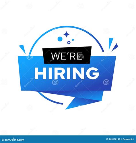We Are Hiring Job And Company Vacancy Offer Icon Stock Vector