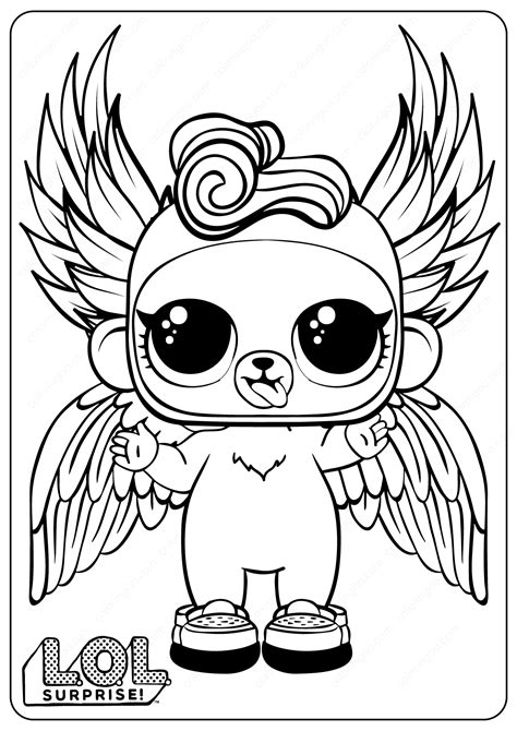 Free Printable Lol Surprise Monkey Coloring Pages Monkey Coloring