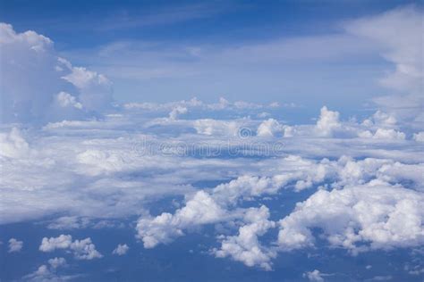 Bright Blue Sky Above The Clouds Stock Image Image Of Travel Layer