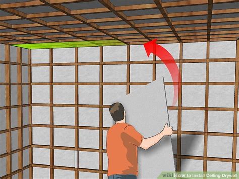 Attempting to put drywall on the ceiling without yes, it is safe to install drywall yourself. How to Install Ceiling Drywall: 12 Steps (with Pictures ...
