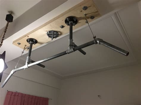 Check spelling or type a new query. DIY pull-up bar and X-mount | Diy pull up bar, Diy ceiling, Pull up bar