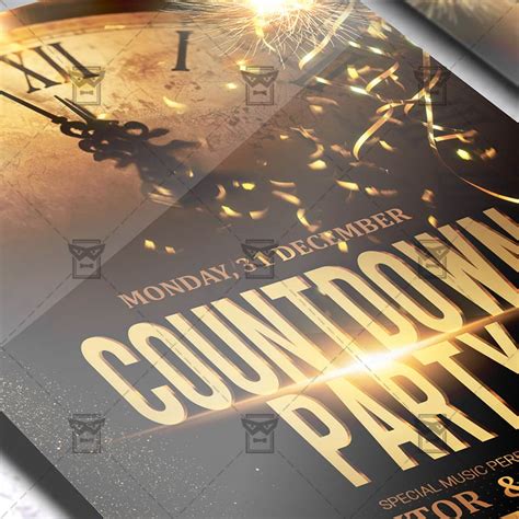 Countdown Party Flyer Seasonal A5 Template Exclsiveflyer Free And