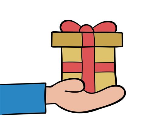 Cartoon Vector Illustration Of Giving Gift Vector Art At Vecteezy