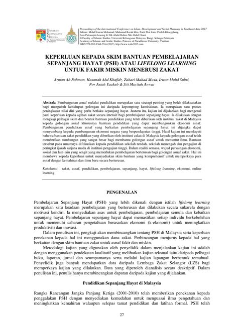 Program pembelajaran sepanjang hayat psh di unisza. (PDF) KEPERLUAN KEPADA SKIM BANTUAN PEMBELAJARAN SEPANJANG ...