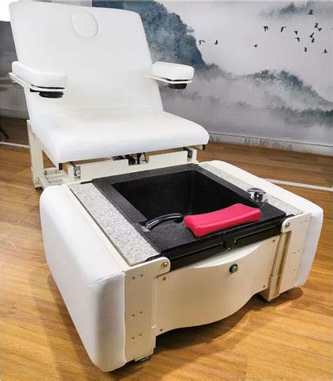 Folded Manicure Pedicure Chairs Foot Spa Massage Station Salon Bed With