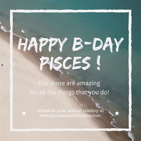 Happy Birthday Pisces Horoscope Happy B Day Spiritual Inspiration