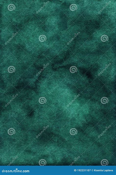 Watercolor Deep Emerald Background Texture Aquarelle Abstract Dark Sea