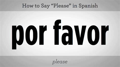 And how you can say it just like a native. How to Say "Please" in Spanish - Howcast