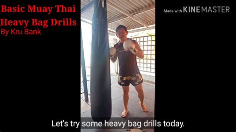 Basic Muay Thai Heavy Bag Drills Youtube