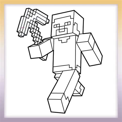 Steve Minecraft Coloring Page Free Printable Coloring