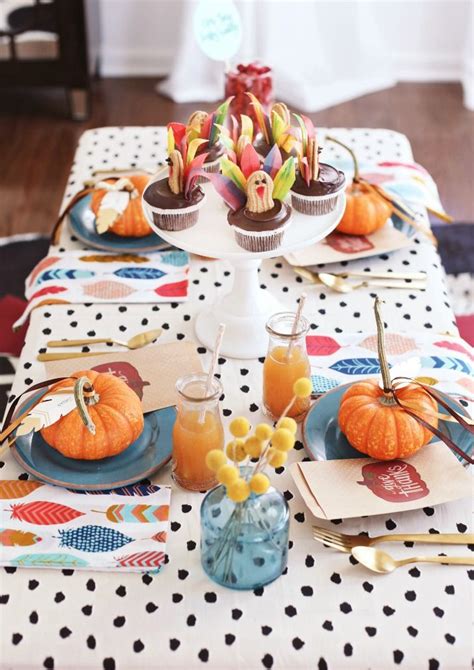Our festive menu for two makes the most of smaller birds and dainty desserts, so christmas dinner will be even more if you're spending christmas with just one other person we have some ideas for you, from the extra special brunch right through to pudding. Colorful Thanksgiving Kids Table Ideas | Thanksgiving table settings, Kid table