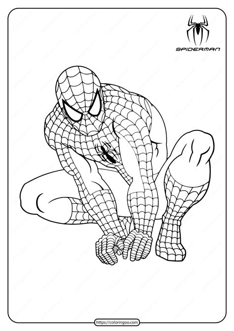 Marvel Hero Spiderman Pdf Coloring Pages High Quality Free Printable