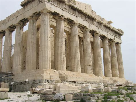 Side Of The Parthenon In Athens Greece Image Free Stock Photo
