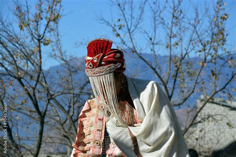 Indian Groom In Traditional Veilsehra On His Wedding Day Shimla