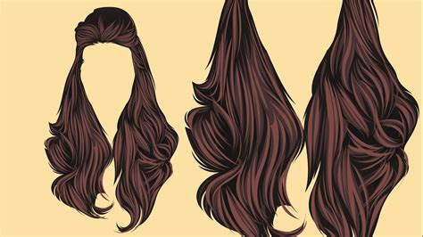 Vector Hair Adobe Illustrator - YouTube