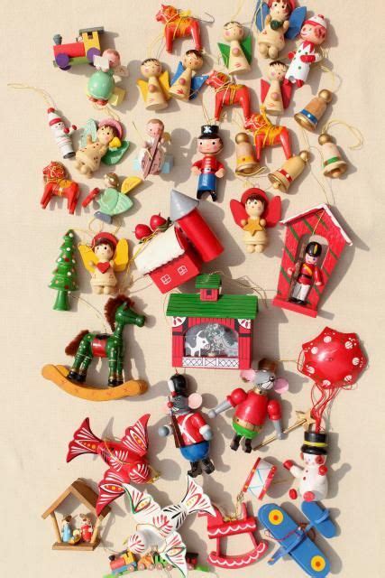 Charming Vintage Wooden Christmas Ornaments