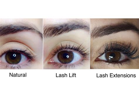 The Difference Between Natural Lashes A Lash Lift And Lash Extensions