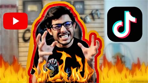 Carryminati Reaction On Deleted Youtube Vs Tiktok Roast Video Youtube Vs Tik Tok The End