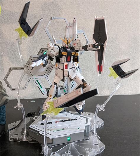 Rg Nu Gundam With 3d Printed Base Gunpla