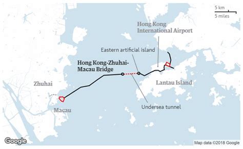 Hong Kong Macau Bridge Map Highways Industry