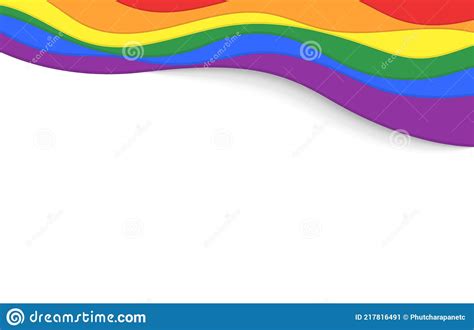 lgbt rainbow wave flag flutter of lesbian gay vector background banner stock vector