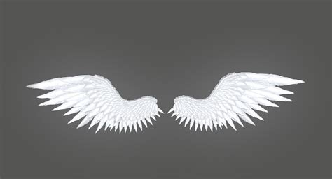 3d Asset Game Ready Angel Wings Cgtrader