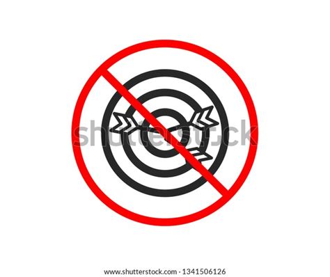 No Stop Target Icon Marketing Targeting Stock Vector Royalty Free