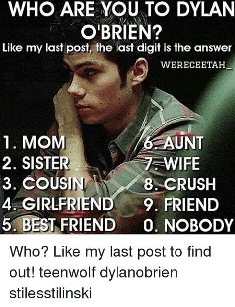 Who Are You To Dylan Obrien Like My Last Post The Last
