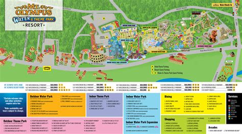 Resort Map Mt Olympus Water And Theme Park