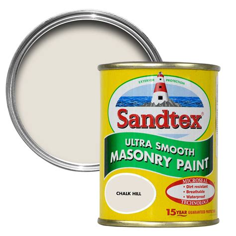 Sandtex Chalk Hill Brown Smooth Masonry Paint 015l Tester Pot
