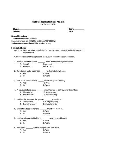 Solution How To Make An English Exam Sample 1 Studypool