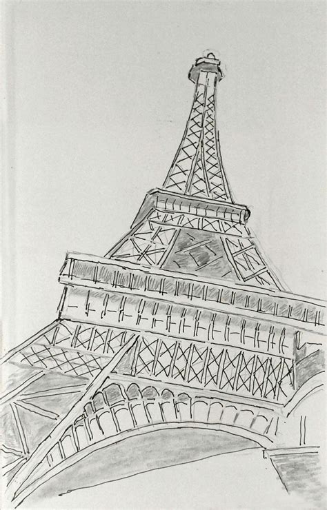 Daily Drawing Landmark Eiffel Tower A Different Perspective See