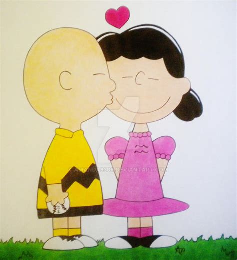 charlie brown kissing lucy by amanda9309 on deviantart