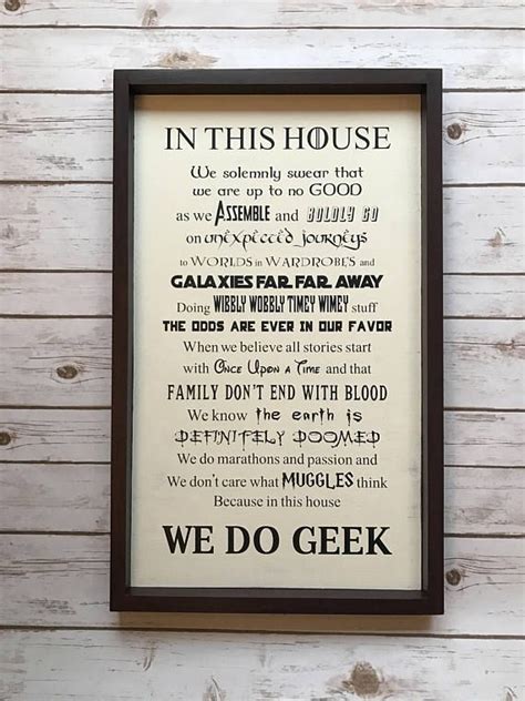 Hand Painted In This House We Do Geek Sign Etsy In This House We