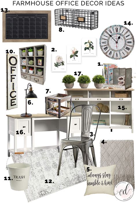 And it doesn't matter if your space is large or small; Farmhouse Office Decor Ideas on Amazon - The Organized Dream