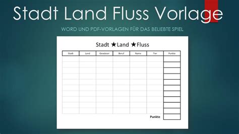 Stadt Land Fluss Vorlage Word Pdf Muster Vorlage Ch