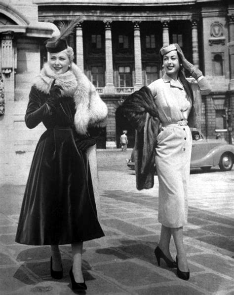1950s Winter Glam Vintage Winter 1950s Fashion Vintage Vogue