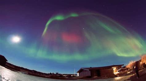 Northern Lights Aurora Borealis Dancing Over Iceland