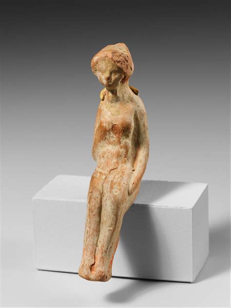 Terracotta Statuette Of A Seated Woman Greek Asia Minor